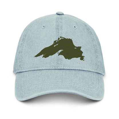Lake Superior Denim Baseball Cap | Army Green