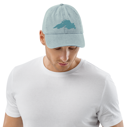 Lake Superior Denim Baseball Cap | Huron Blue