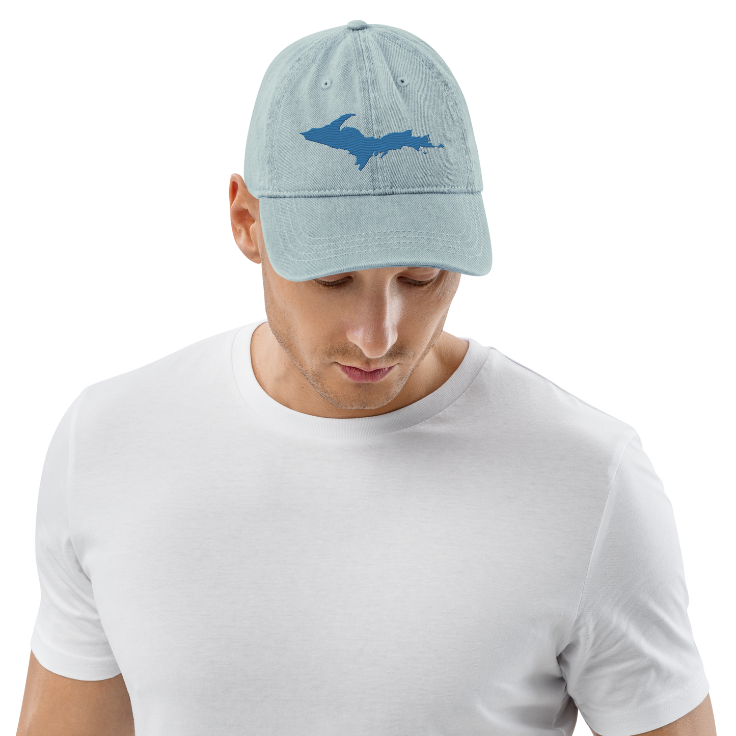 Upper Peninsula Denim Baseball Cap | Superior Blue