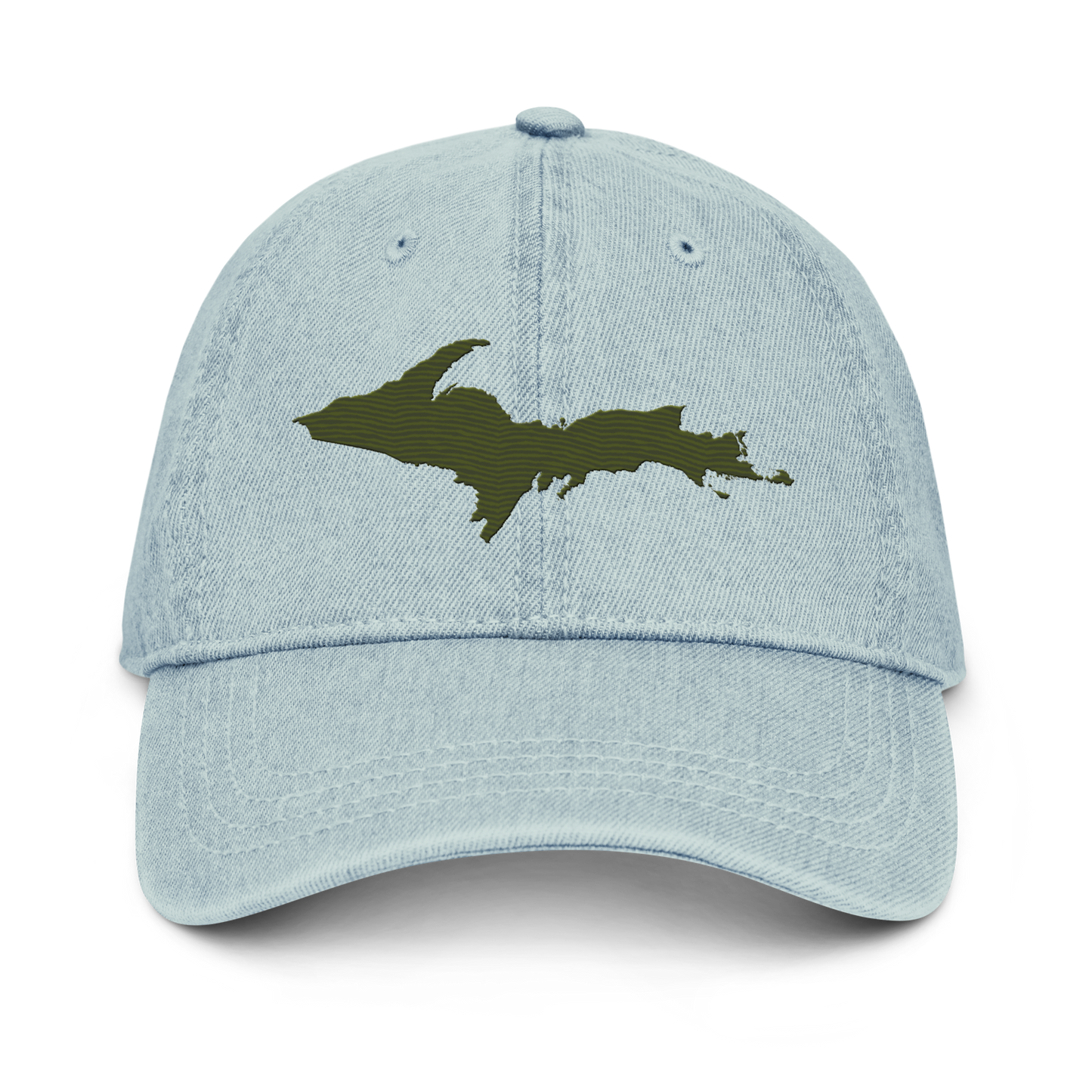 Upper Peninsula Denim Baseball Cap | Army Green