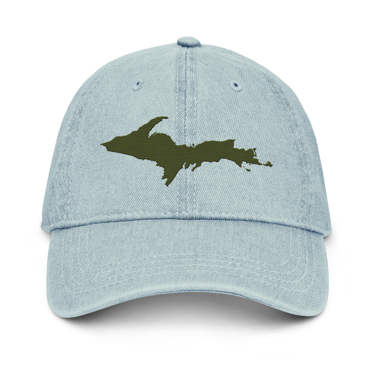 Upper Peninsula Denim Baseball Cap | Army Green