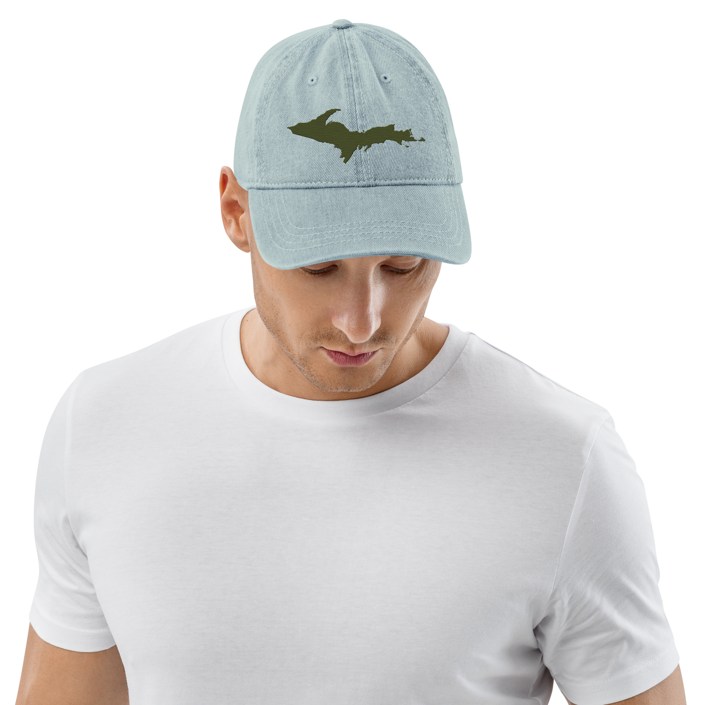 Upper Peninsula Denim Baseball Cap | Army Green