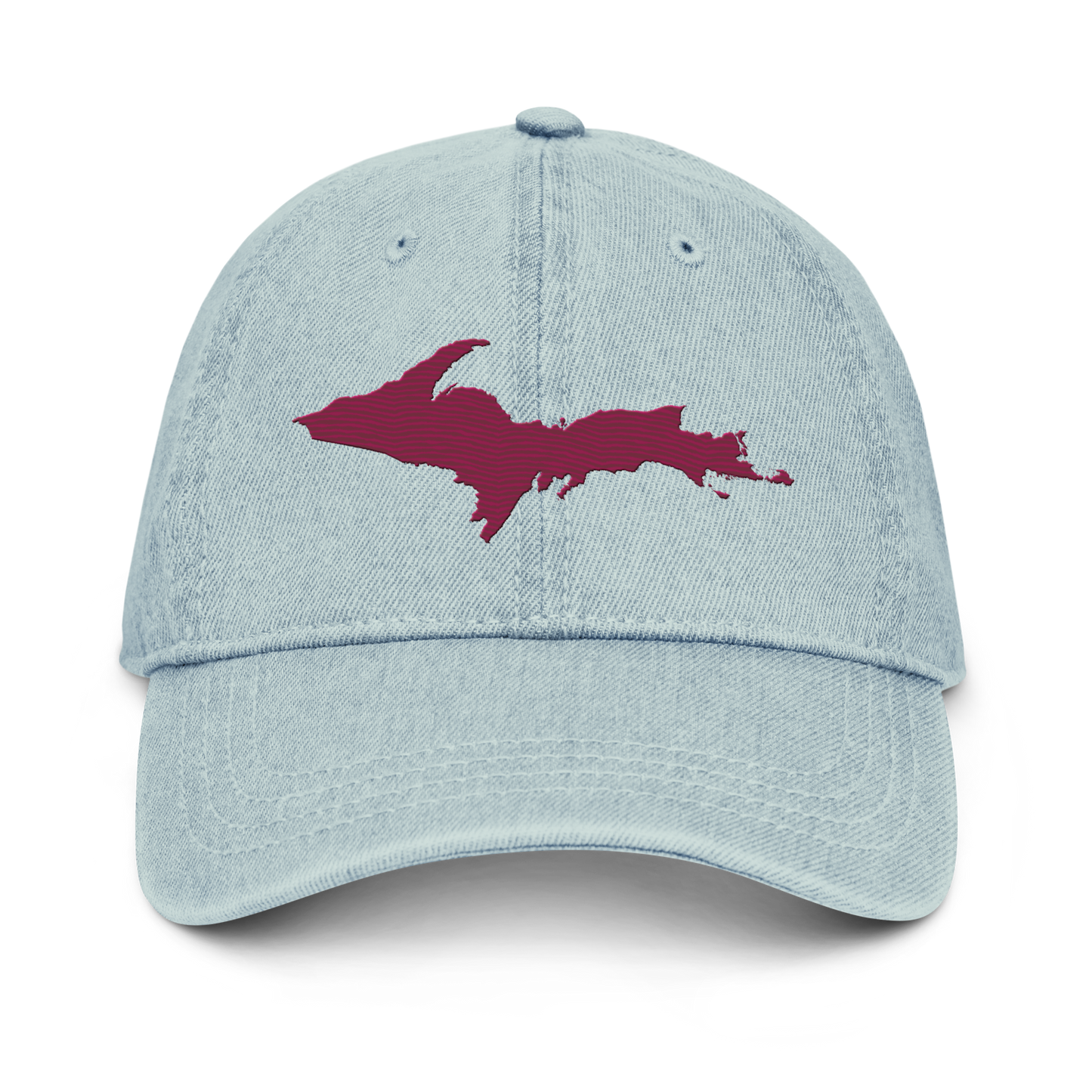 Upper Peninsula Denim Baseball Cap | Ruby Red