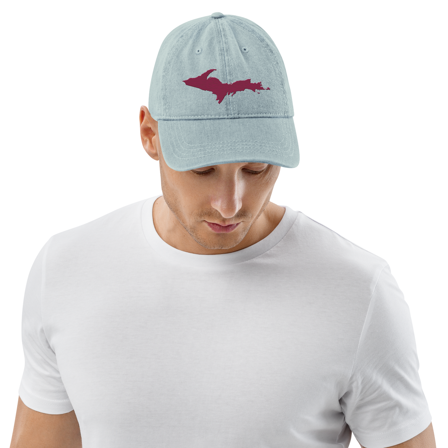 Upper Peninsula Denim Baseball Cap | Ruby Red