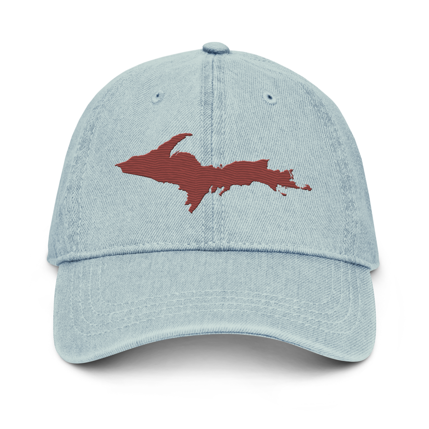 Upper Peninsula Denim Baseball Cap | Ore Dock Red