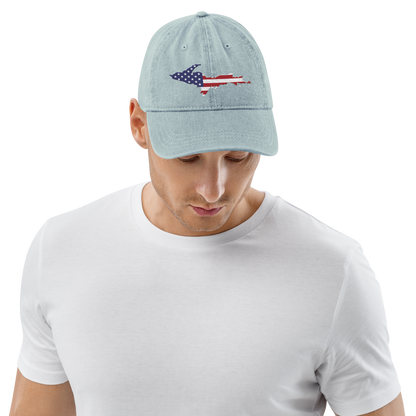 Upper Peninsula Denim Baseball Cap | Patriotic Edition