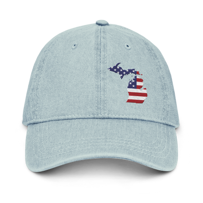 Michigan Denim Baseball Cap | Patriotic Outline