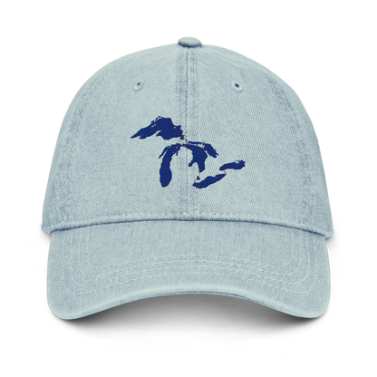 Great Lakes Denim Baseball Cap | Bourbon Blue