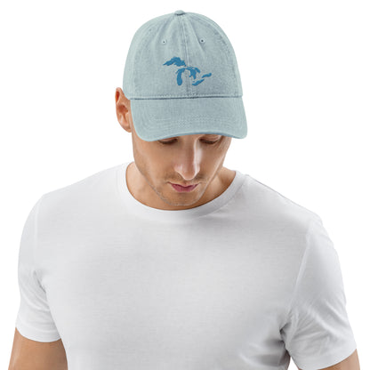 Great Lakes Denim Baseball Cap | Traverse Blue