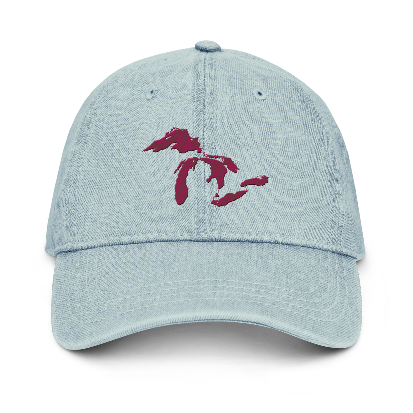 Great Lakes Denim Baseball Cap | Ruby Red