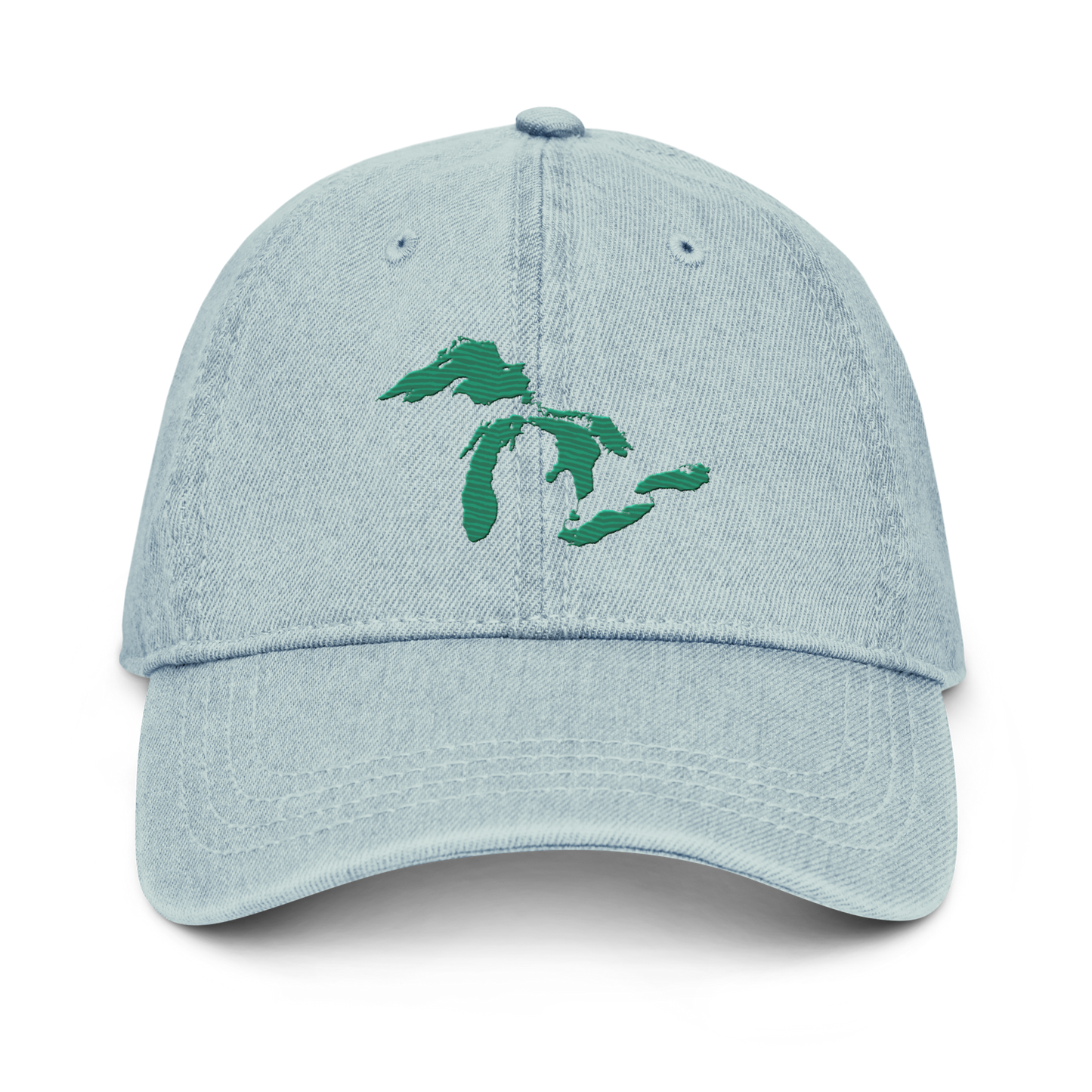 Great Lakes Denim Baseball Cap | Emerald Green