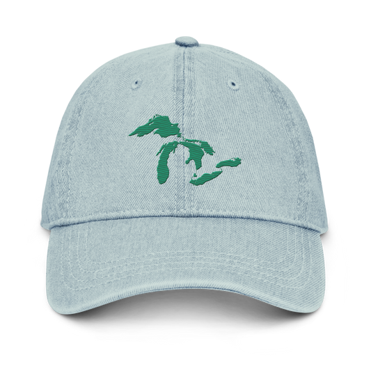 Great Lakes Denim Baseball Cap | Emerald Green