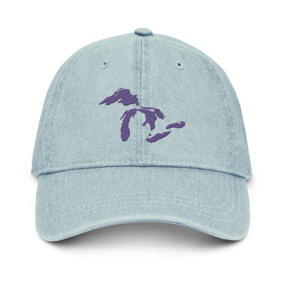 Great Lakes Denim Baseball Cap | Violet