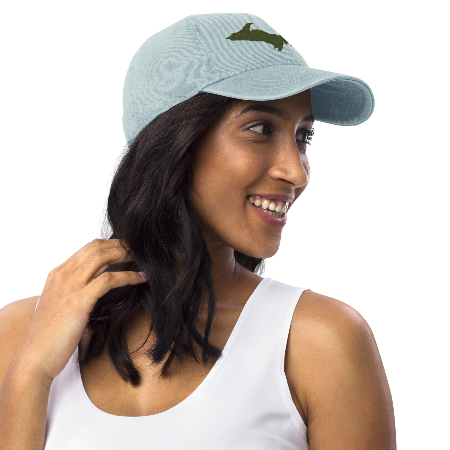 Upper Peninsula Denim Baseball Cap | Army Green