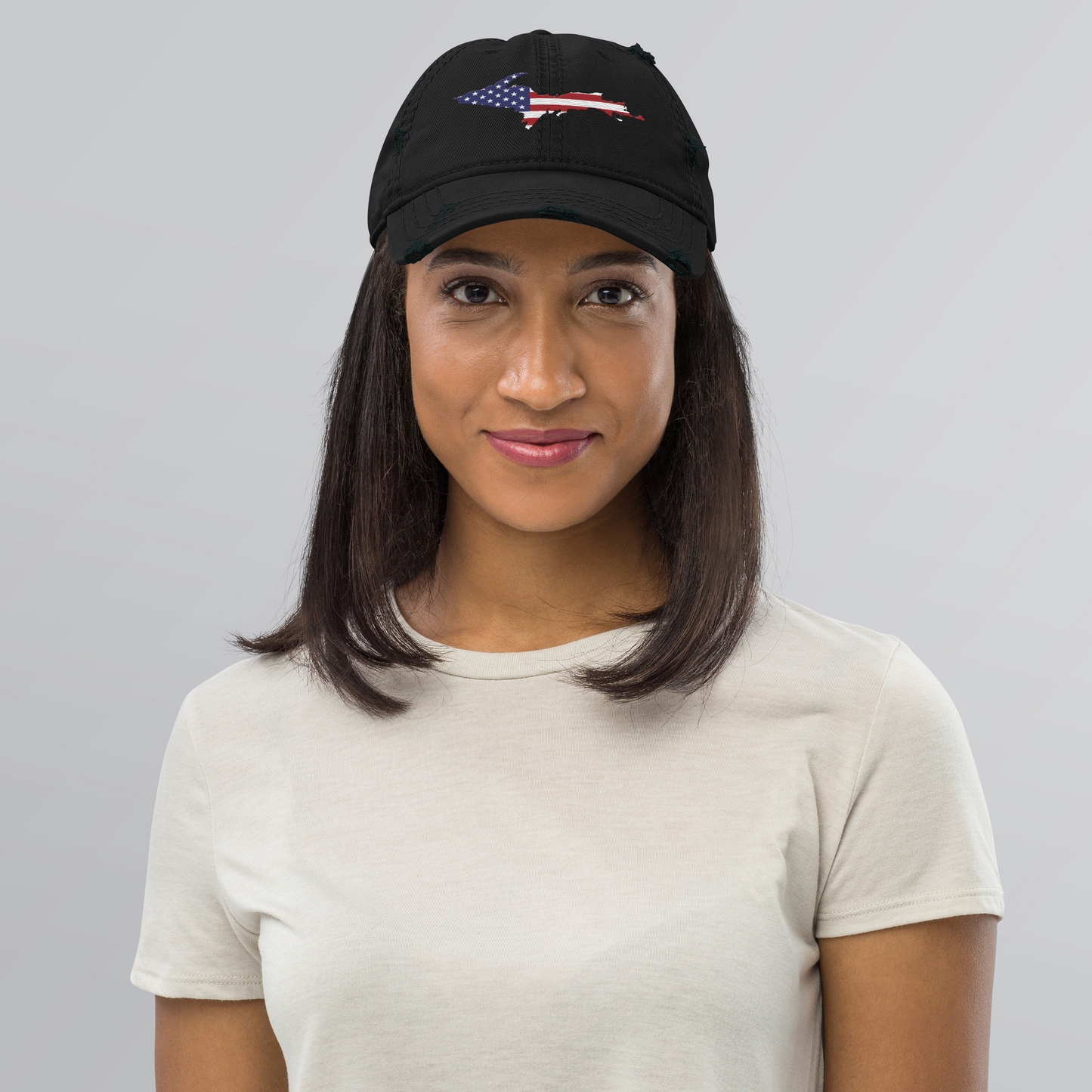 Michigan Upper Peninsula Distressed Dad Hat (Patriot Edition)