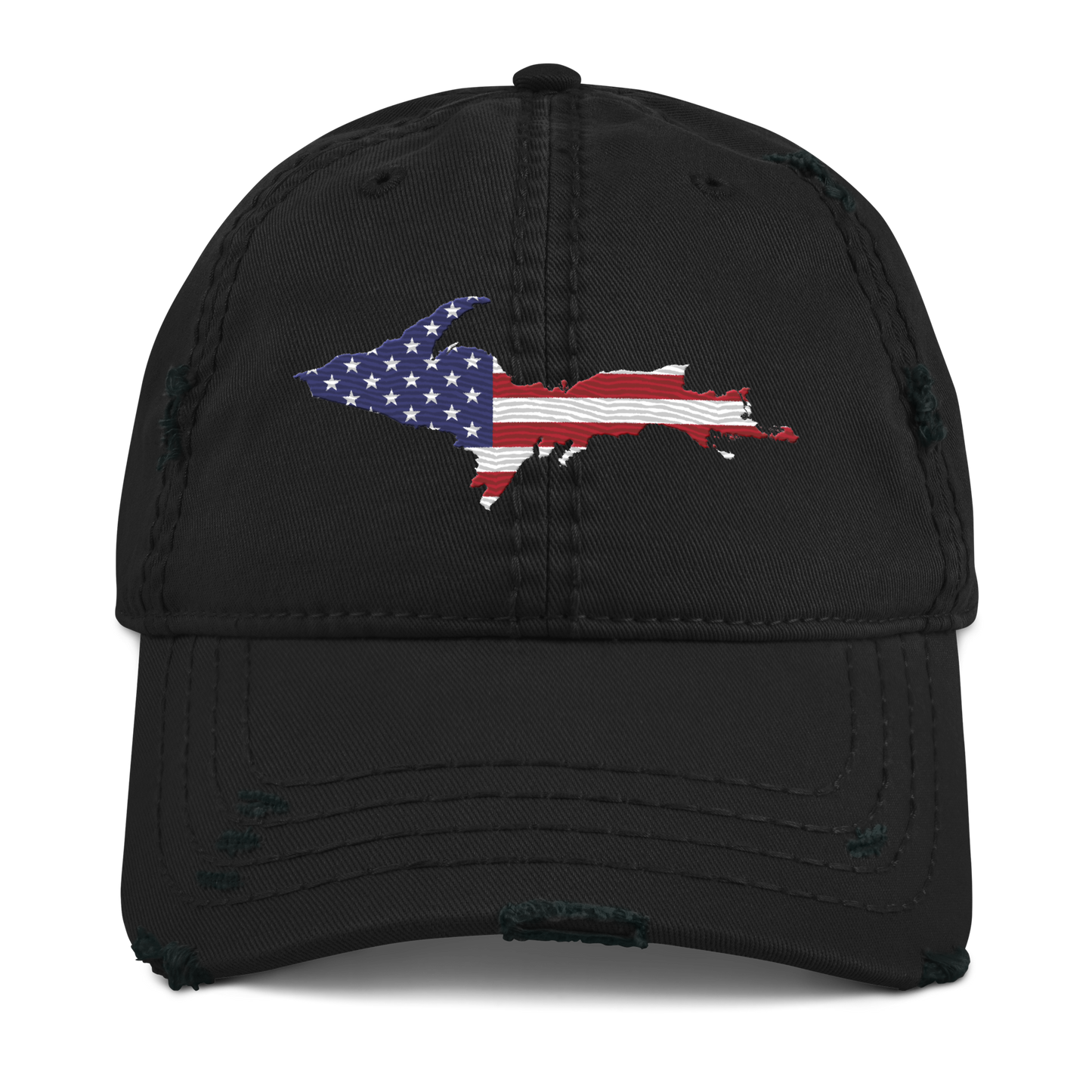 Michigan Upper Peninsula Distressed Dad Hat (Patriot Edition)