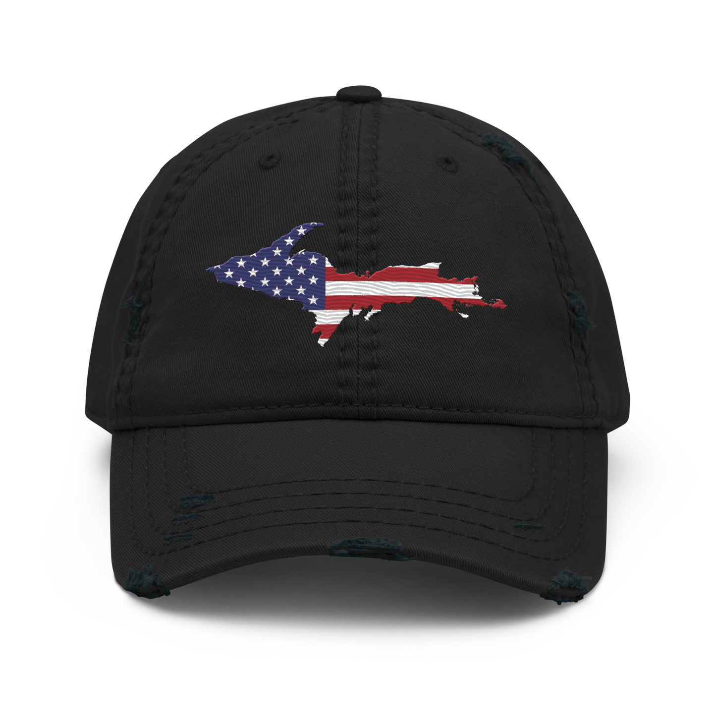 Michigan Upper Peninsula Distressed Dad Hat (Patriot Edition)