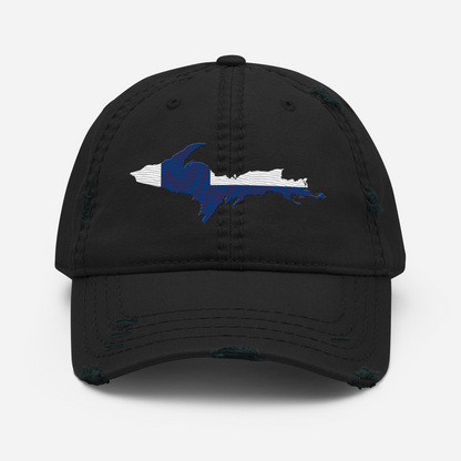 Michigan Upper Peninsula Distressed Dad Hat (FInnish Edition)