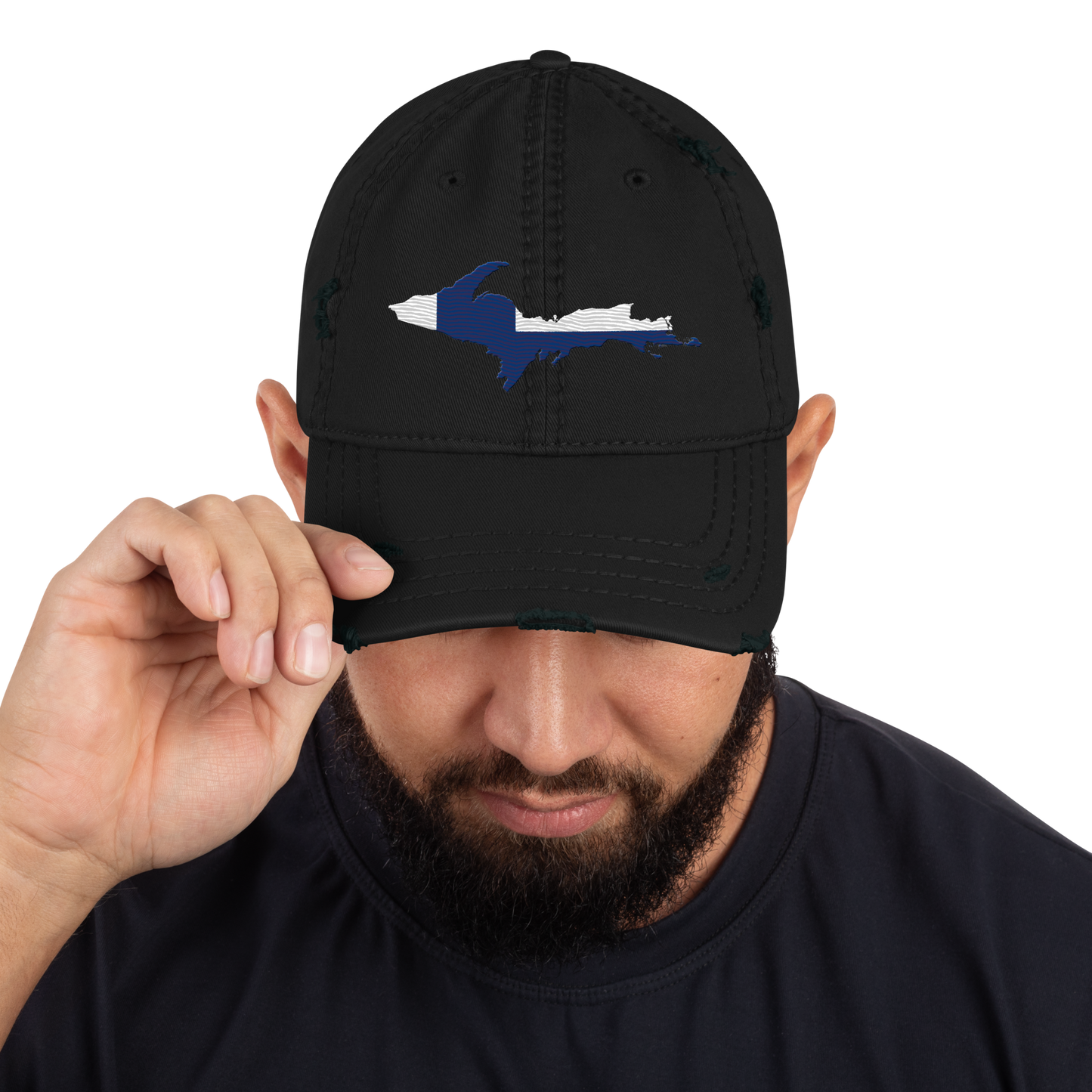 Michigan Upper Peninsula Distressed Dad Hat (FInnish Edition)