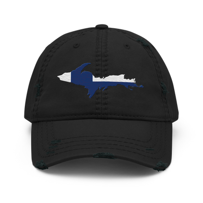 Michigan Upper Peninsula Distressed Dad Hat (FInnish Edition)