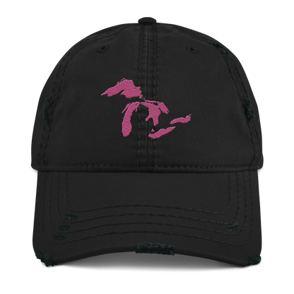 Great Lakes Distressed Dad Hat (Apple Blossom Pink)