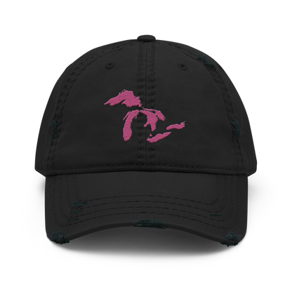 Great Lakes Distressed Dad Hat (Apple Blossom Pink)