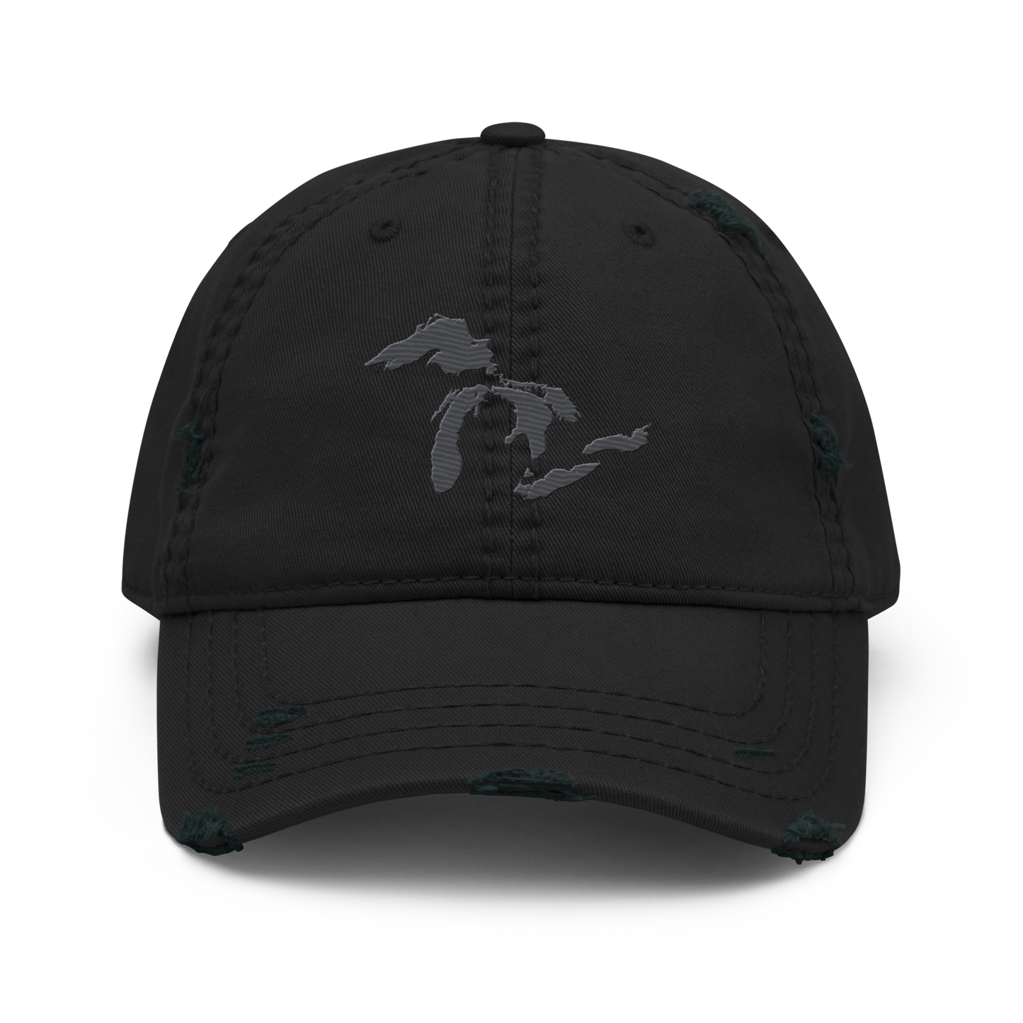 Great Lakes Distressed Dad Hat (Iron Ore Grey)