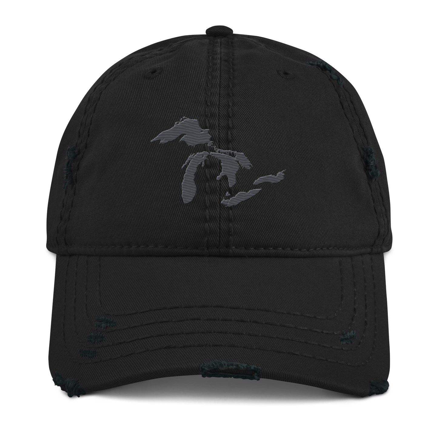 Great Lakes Distressed Dad Hat (Iron Ore Grey)