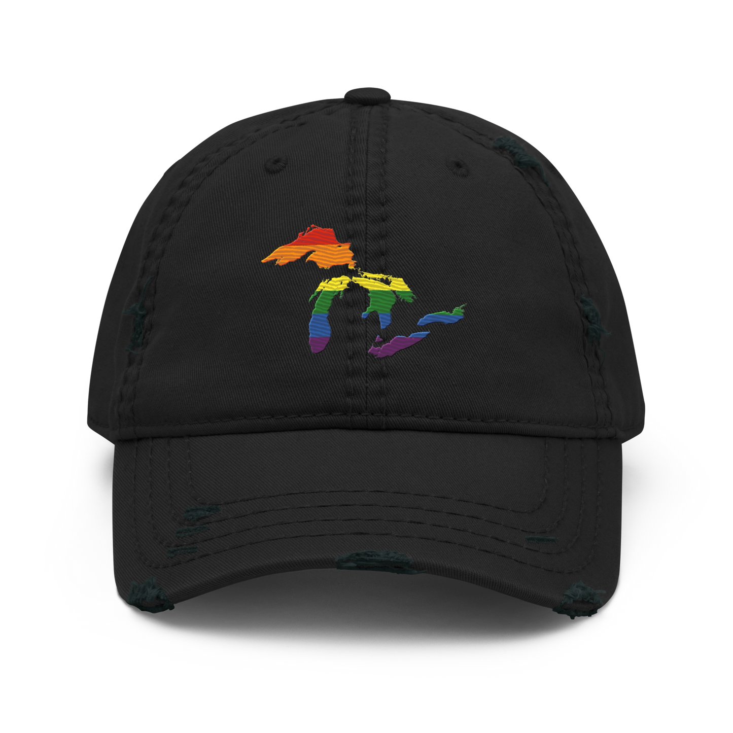 Great Lakes Distressed Dad Hat (Rainbow Pride Edition)