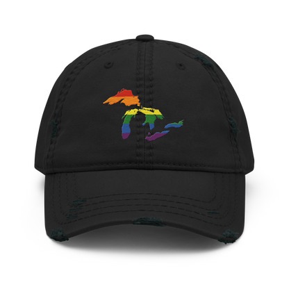 Great Lakes Distressed Dad Hat (Rainbow Pride Edition)