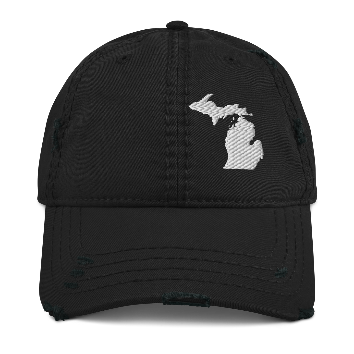 Michigan Distressed Dad Hat (w/ MI Outline)