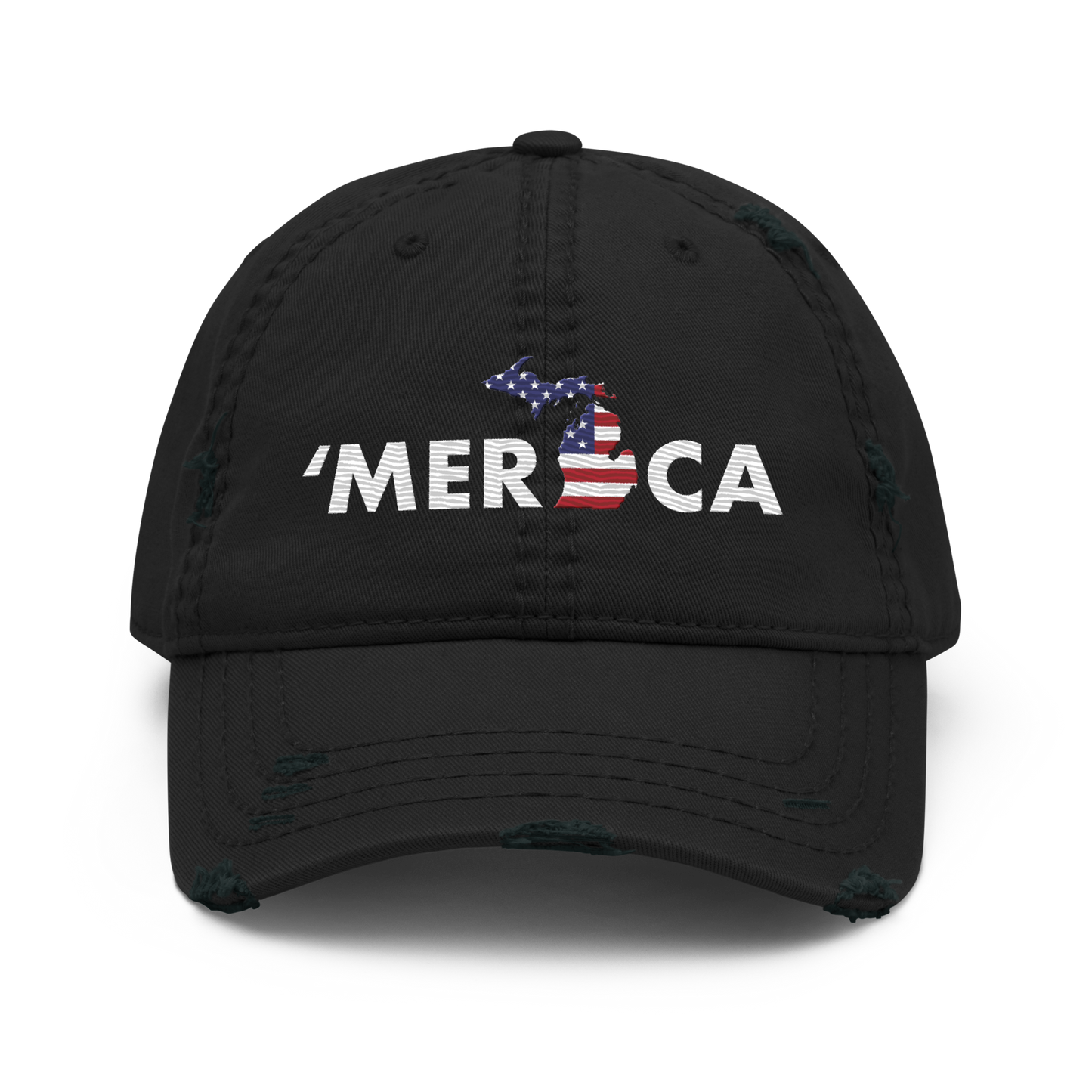 Michigan 'Merica' Distressed Dad Hat (Patriot Edition)