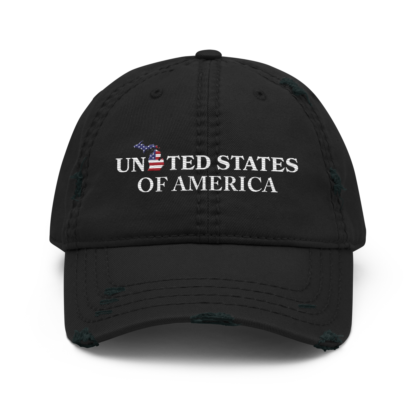 Michigan 'United States of America' Distressed Dad Hat