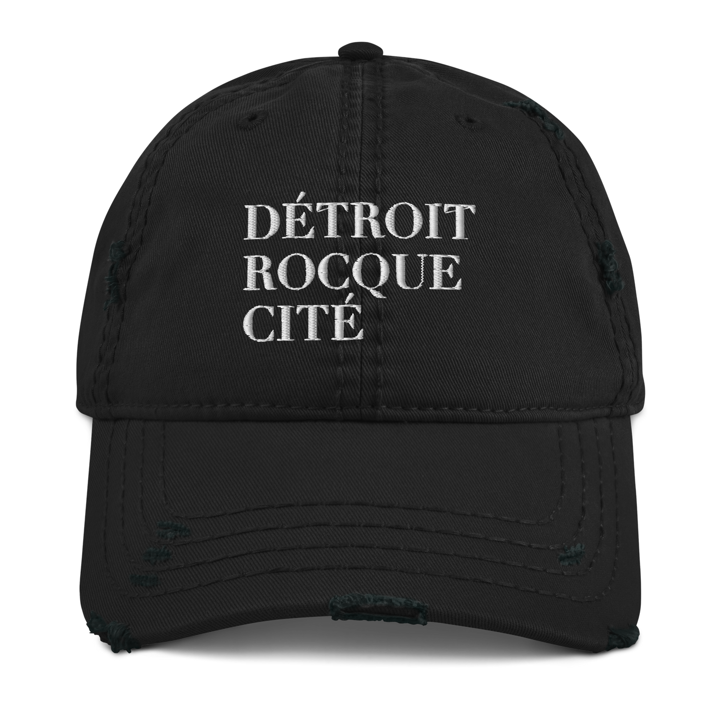 'Détroit Rocque Cité' Distressed Dad Hat