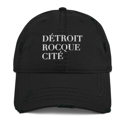 'Détroit Rocque Cité' Distressed Dad Hat