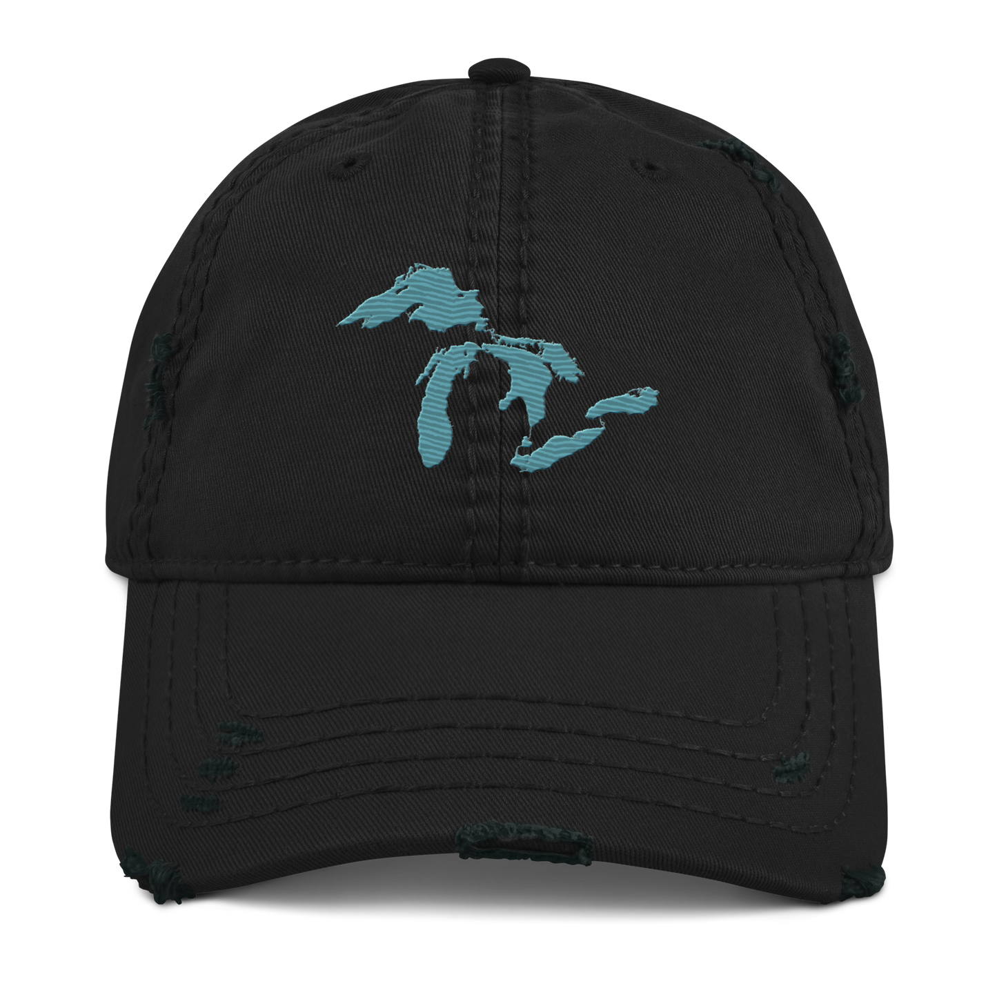 Great Lakes Distressed Dad Hat (Huron Blue)