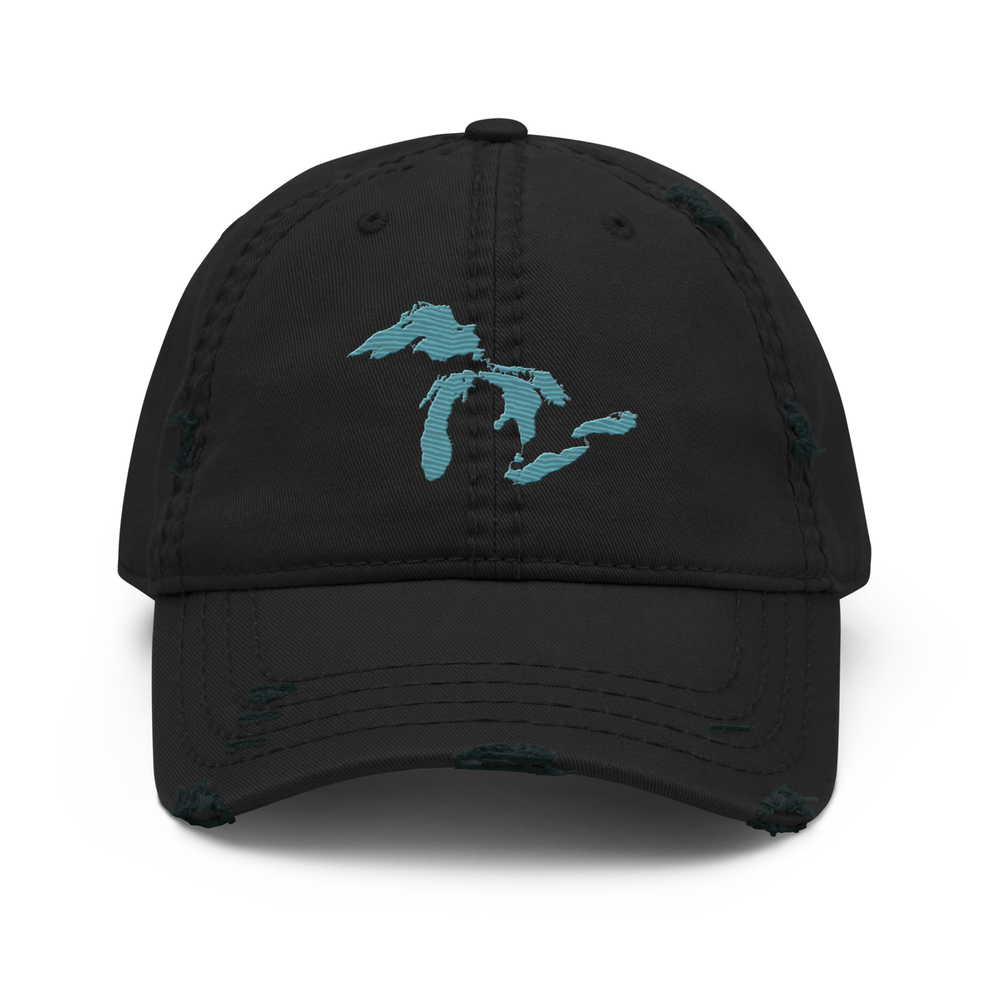 Great Lakes Distressed Dad Hat (Huron Blue)