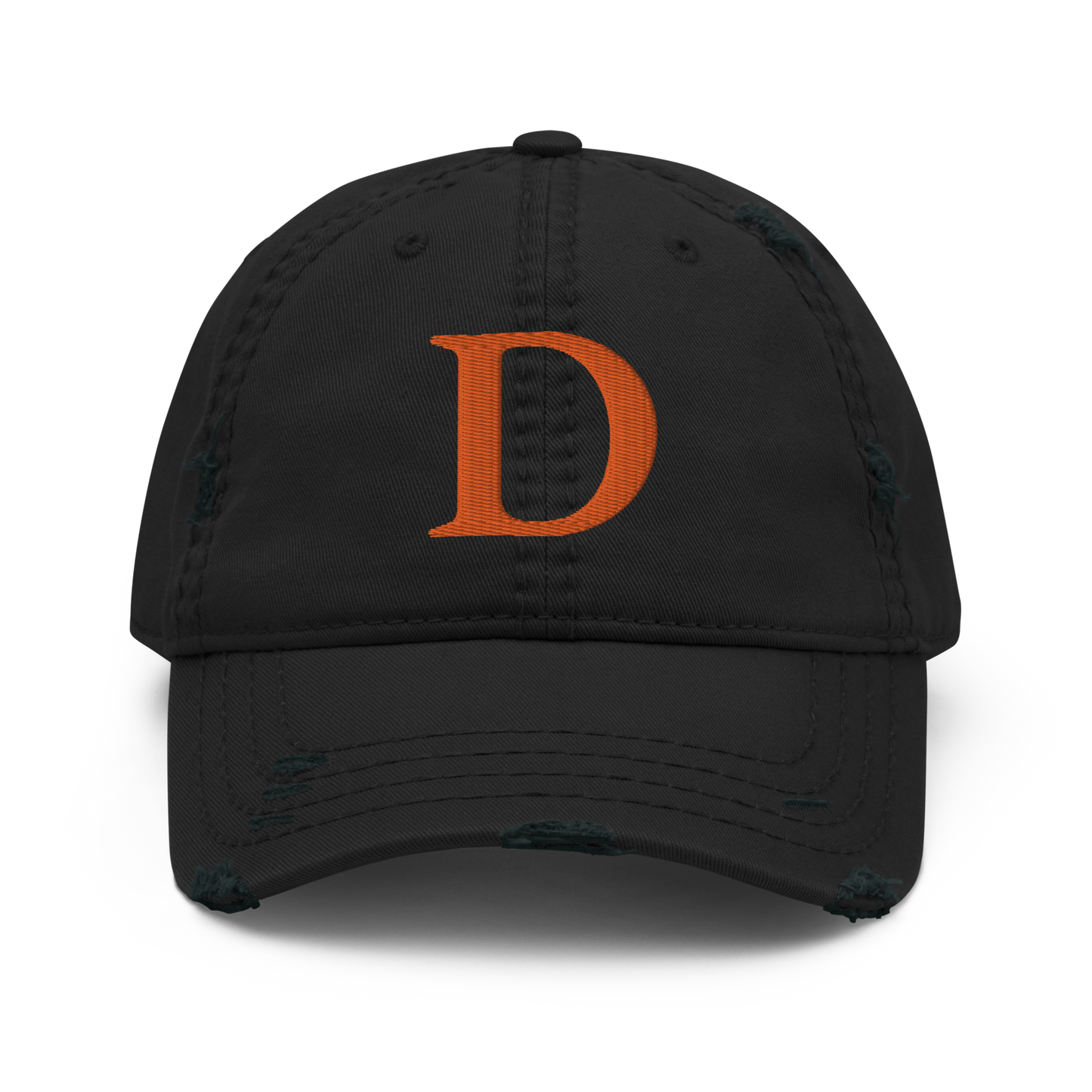 Detroit 'Old French D' Distressed Dad Hat | Orange Embroidery