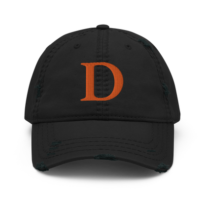 Detroit 'Old French D' Distressed Dad Hat | Orange Embroidery