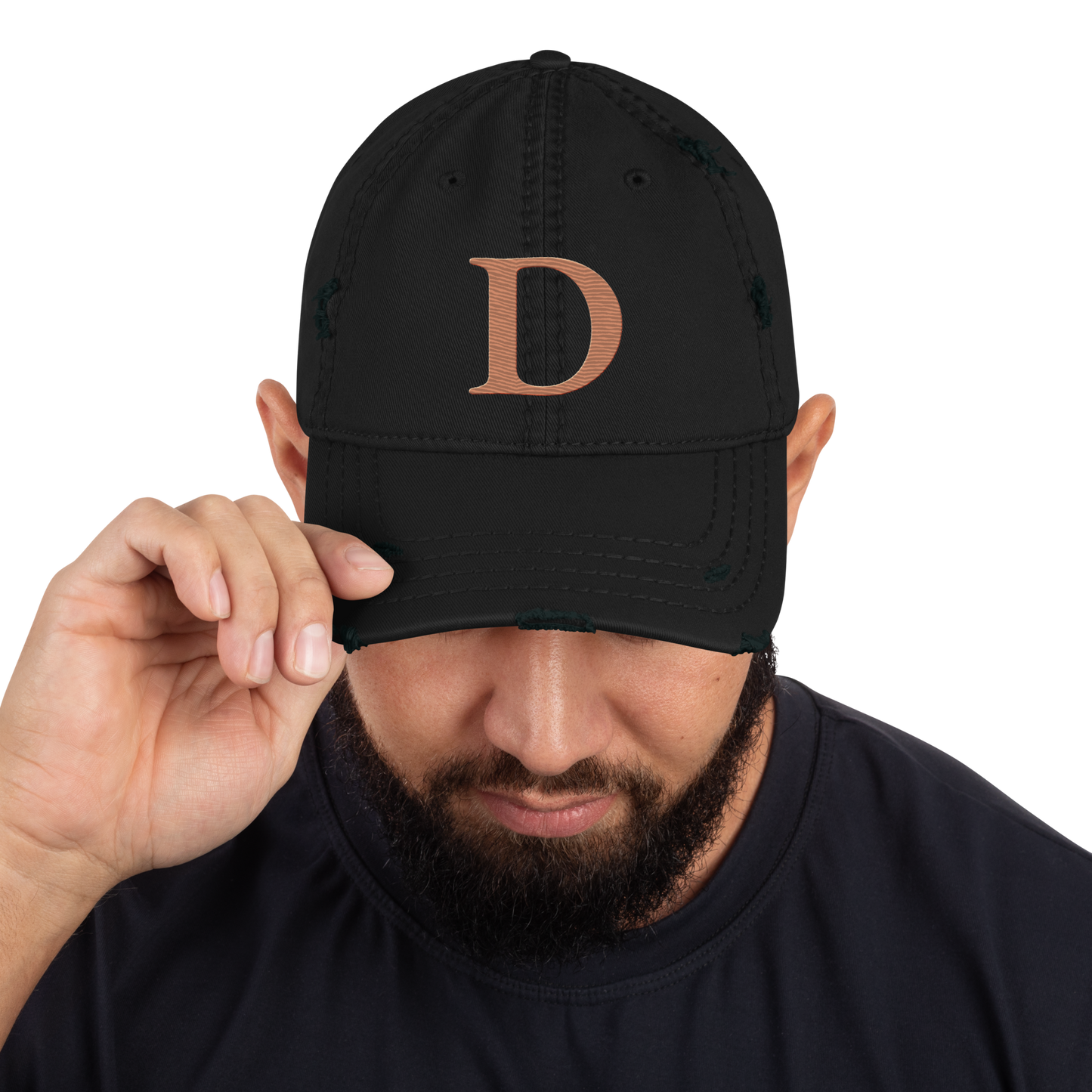 Detroit 'Old French D' Distressed Dad Hat | Copper