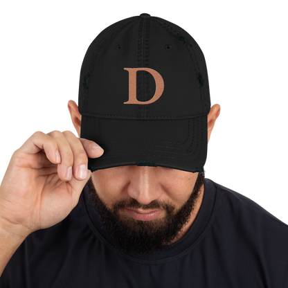 Detroit 'Old French D' Distressed Dad Hat | Copper