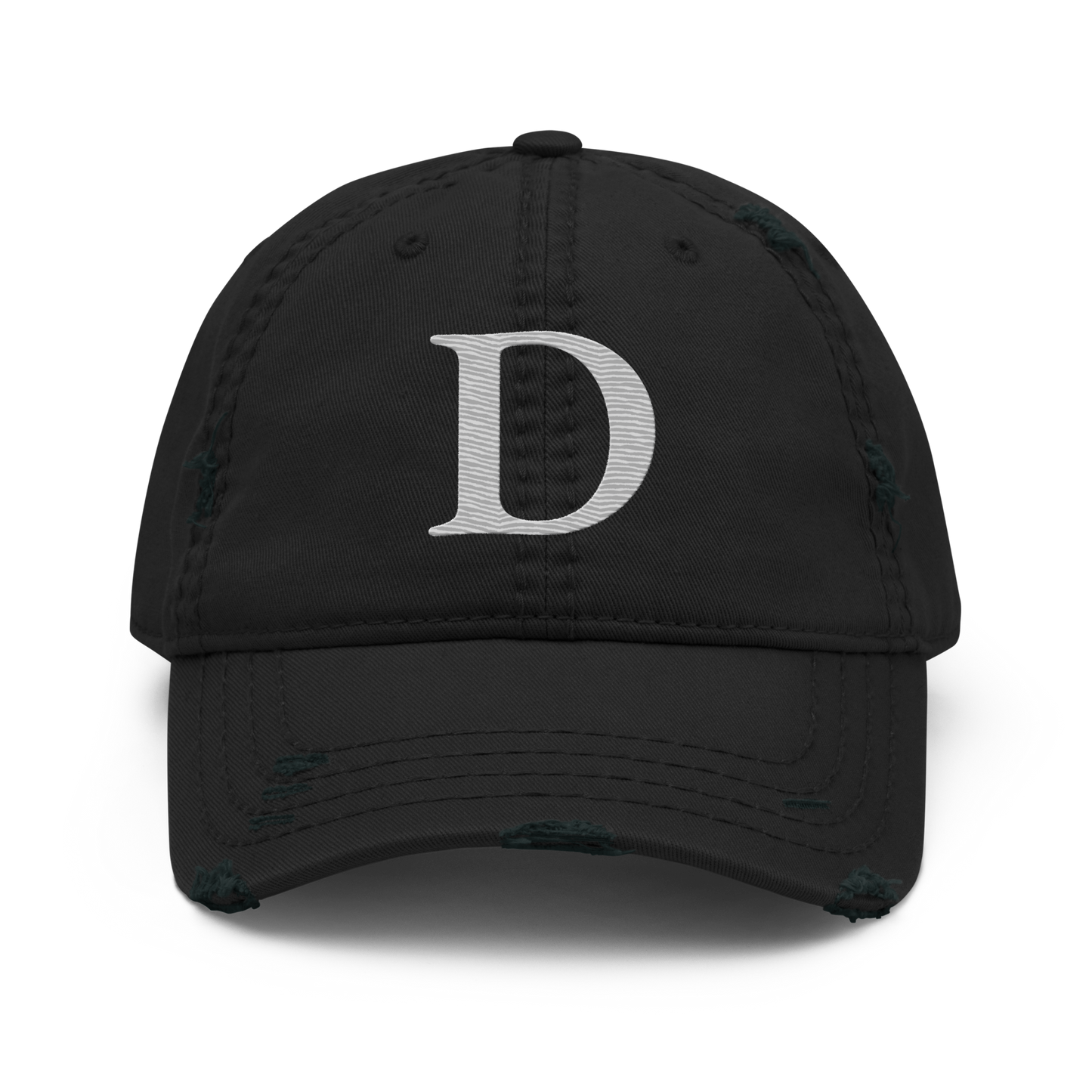 Detroit 'Old French D' Distressed Dad Hat | Platinum