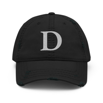 Detroit 'Old French D' Distressed Dad Hat | Platinum