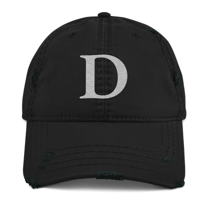 Detroit 'Old French D' Distressed Dad Hat | Platinum