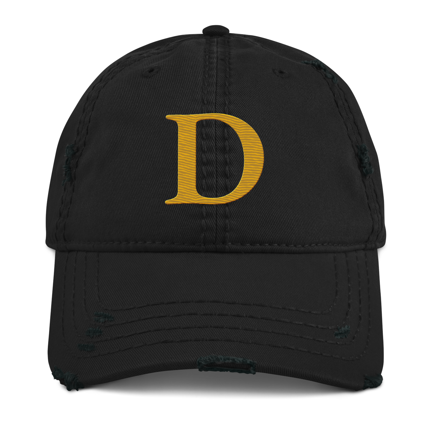 Detroit 'Old French D' Distressed Dad Hat | Gold