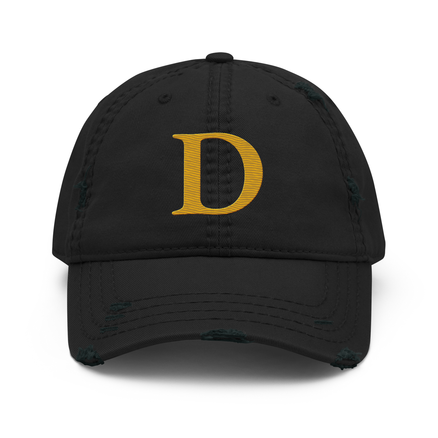 Detroit 'Old French D' Distressed Dad Hat | Gold