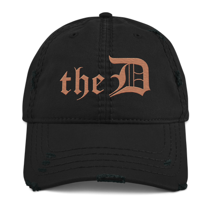 Detroit 'The D' Distressed Dad Hat | Copper