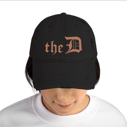 Detroit 'The D' Distressed Dad Hat | Copper