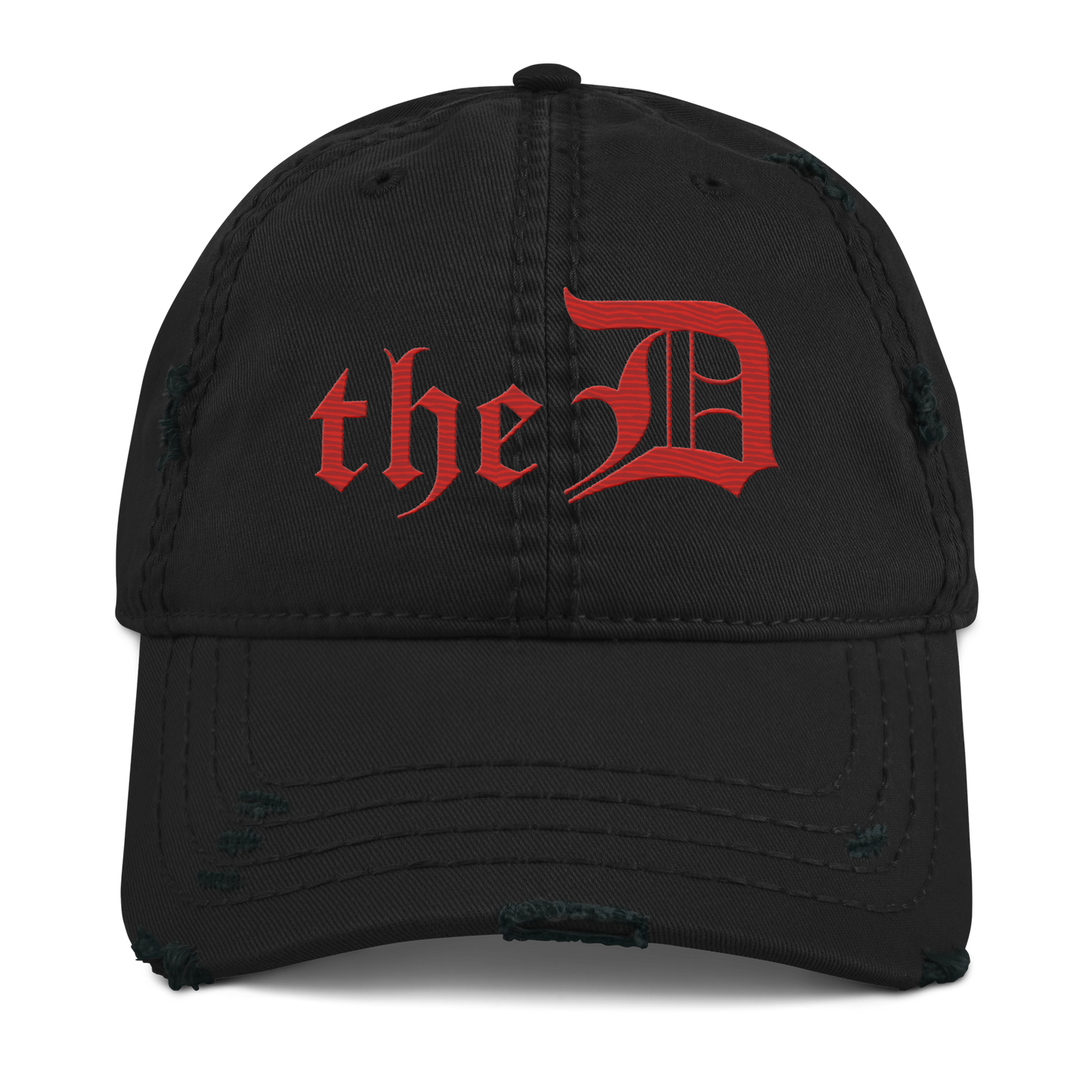 Detroit 'The D' Distressed Dad Hat | Aliform Red