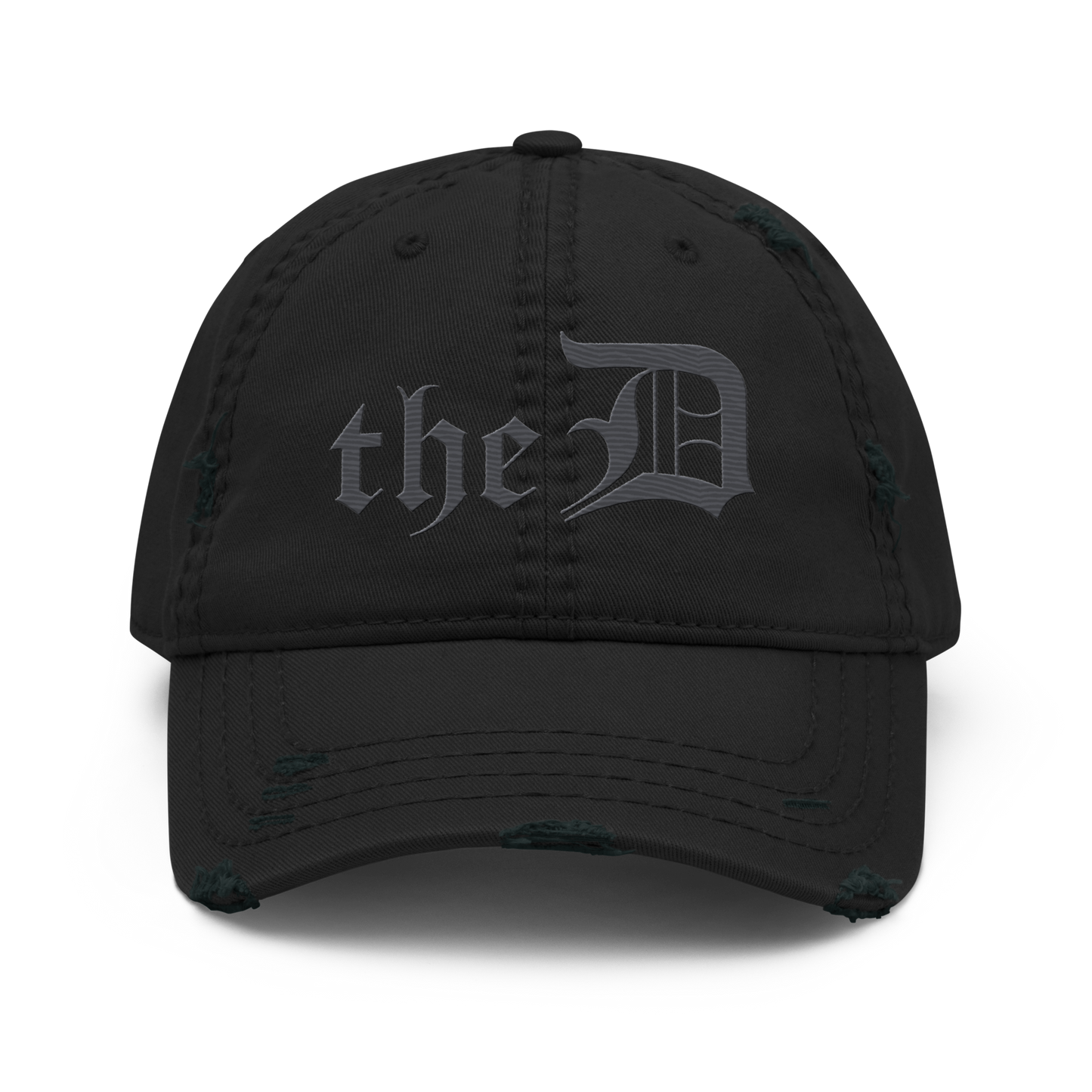 Detroit 'The D' Distressed Dad Hat | Iron Ore Grey